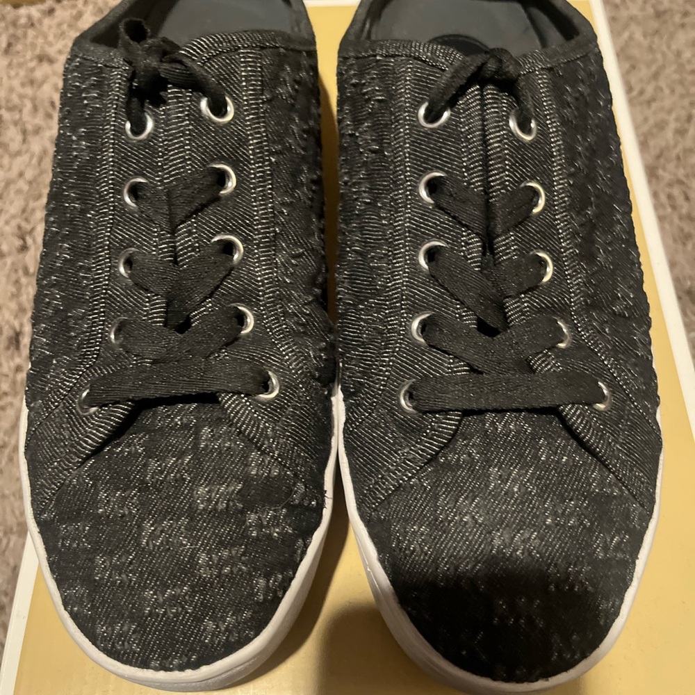 Michael Kors Black Textured Sneakers